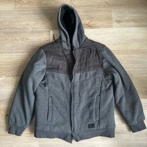 Windriver Charcoal with fleece lined  Zip-Up Hoodie